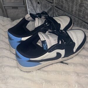 Nike White and Blue Athletic Shoes